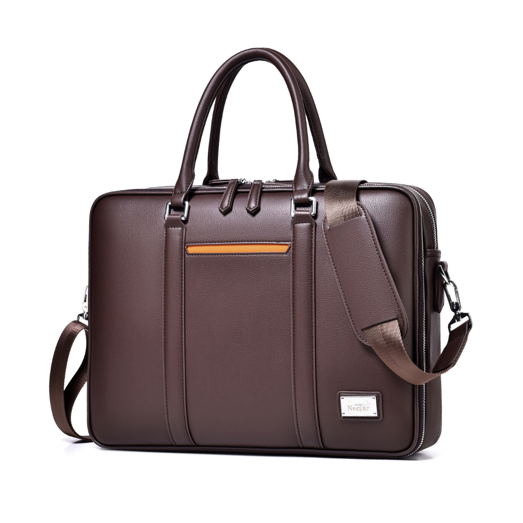 The ApexSync Leather Briefcase